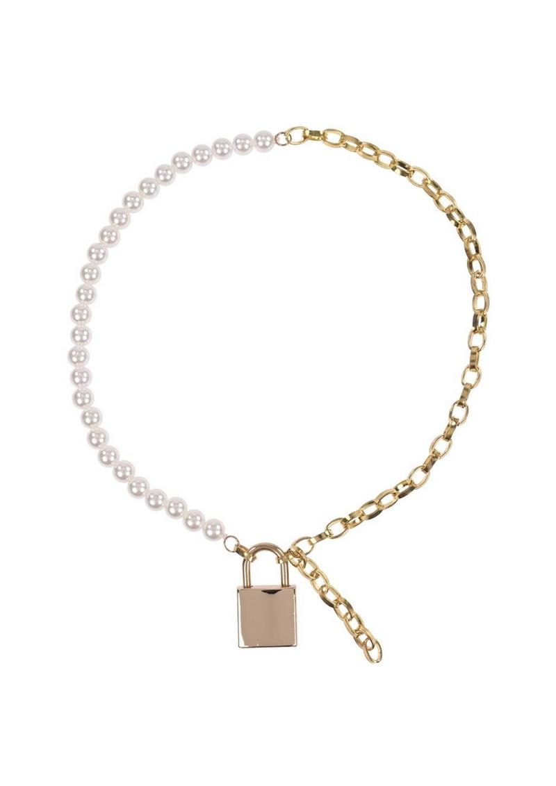 Sex and Mischief Pearl Day Collar - Gold/White