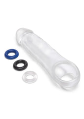 Size Up Girthy Clear View Penis Extender with Ball Loop