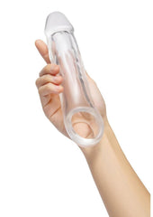 Size Up Girthy Clear View Penis Extender with Ball Loop