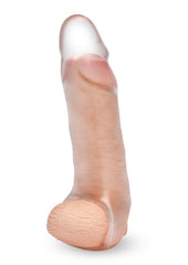 Size Up Girthy Clear View Penis Extender with Ball Loop - Clear - 2in