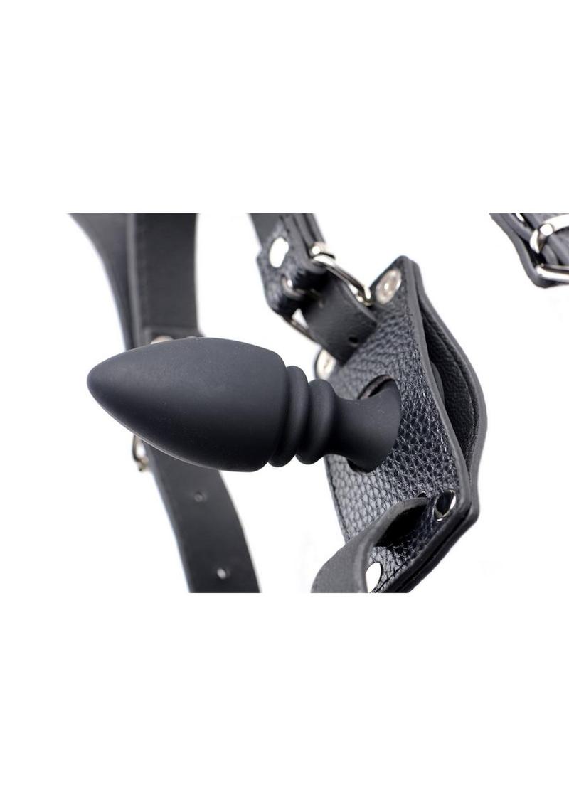 Strict Male Harness with Silicone Anal Plug