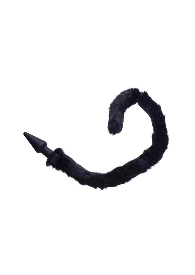 Tailz Black Cat Tail Anal Plug and Mask