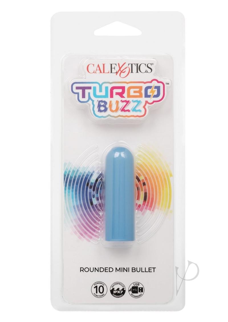 Turbo Buzz Rechargeable Rounded Mini Bullet - Blue