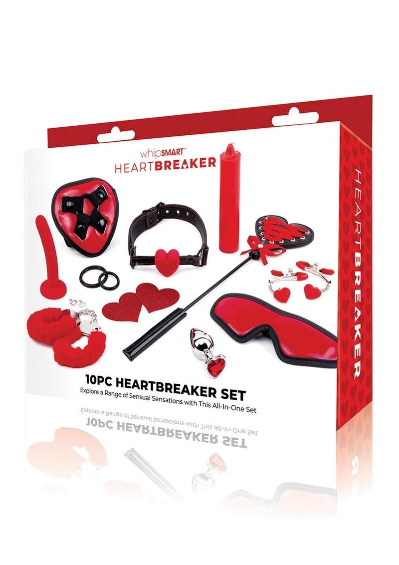 WhipSmart Heartbreaker - Black/Red - 10 Piece/Set