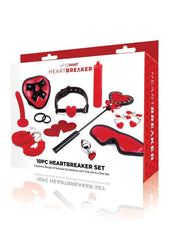 WhipSmart Heartbreaker - Black/Red - 10 Piece/Set