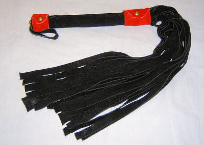 Wide Lash Leather or Suede Flogger