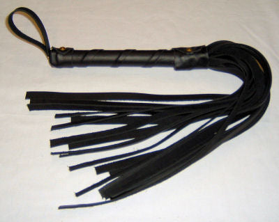 Wide Lash Leather or Suede Flogger