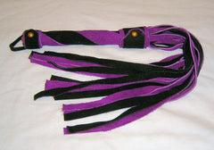 Two Tone Wide Lash Suede Flogger