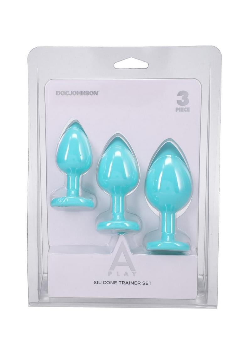 A-Play Silicone Anal Trainer - Teal - Set