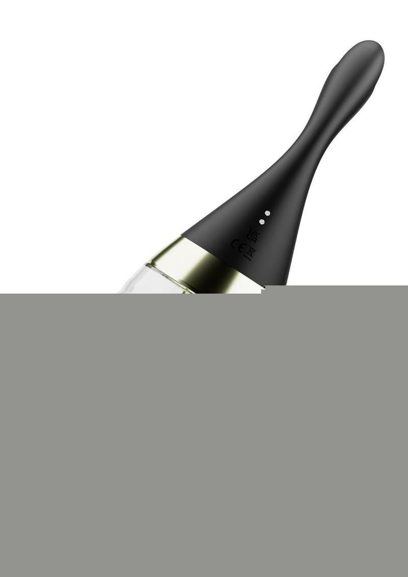 Anal Adventures Platinum Aqua Jet Rechargeable Silicone Anal Douche with Remote - Black/Clear