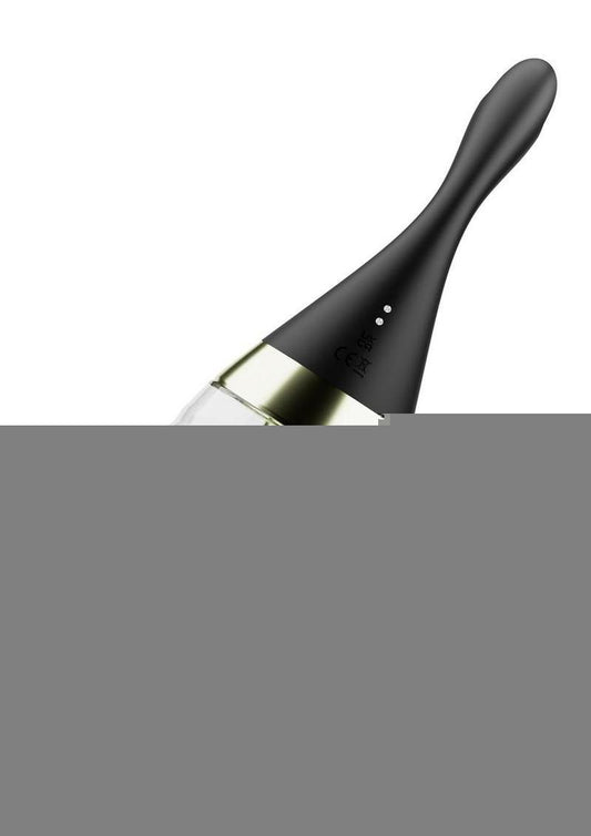 Anal Adventures Platinum Aqua Jet Rechargeable Silicone Anal Douche with Remote - Black/Clear