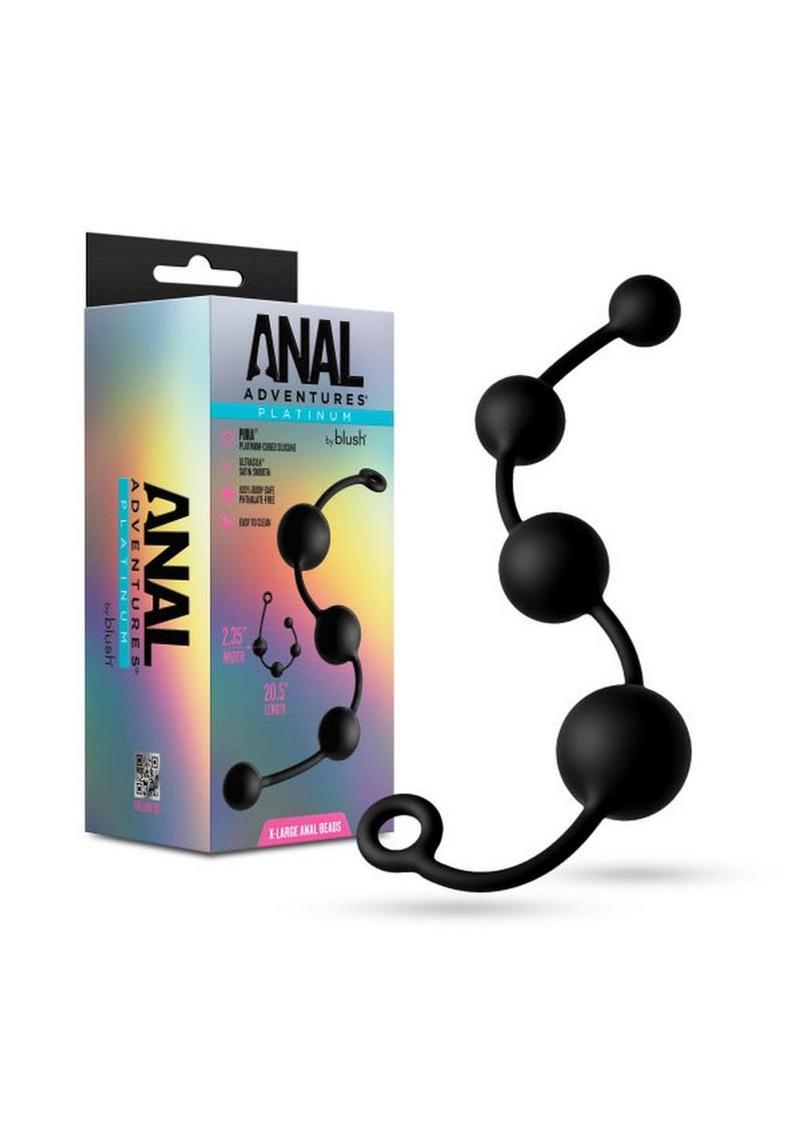 black platinum silicone bead string