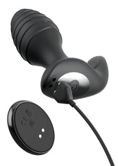 Textured anal plug for extra stimulation vibrating