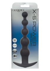 Anal Toys Rechargeable X-5 Silicone Power Beads - Black - 7.25in
