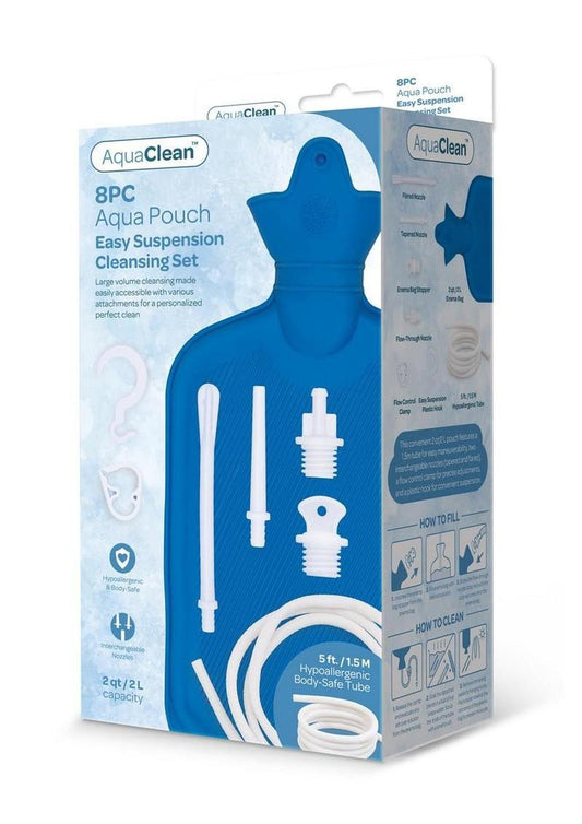 Aquaclean Aqua Pouch Enema Cleaning - Blue - Set