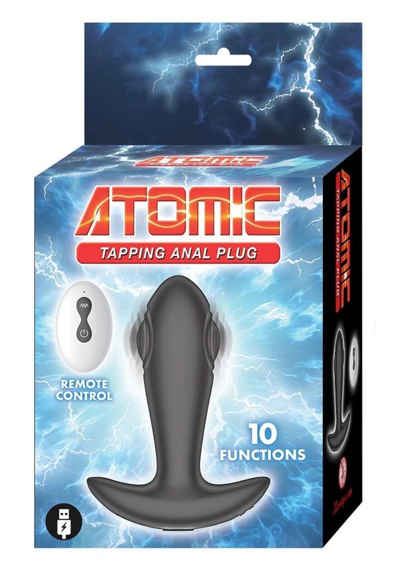 Atomic Tapping Rechargeable Silicone Anal Plug - Black