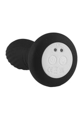 Atomic Thrusting Light-Up Twister Rechargeable Silicone Plug - Black