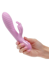rechargeable luxury vibrator featuring dual intensity motors for blended internal and external pleasure