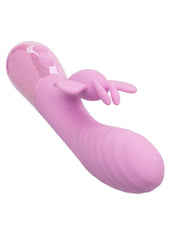 powerful dual stimulation vibe with rippled shaft contoured stimulator and sleek ergonomic silhouette