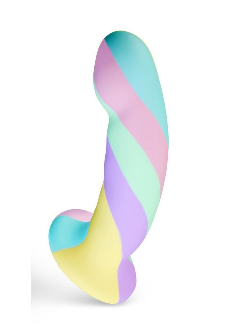 luxury pastel silicone dildo with broad head for g spot or p spot stimulation and suction base
