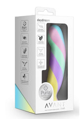 avant daydream silicone dildo handcrafted pastel platinum silicone with suction base for g spot play