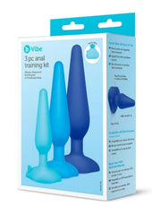 B-Vibe Anal Silicone Training Kit - Blue - 3 Piece