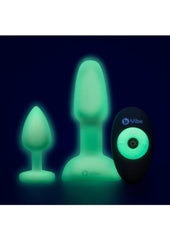 B-Vibe Asstronaut Glow In The Dark Rechargeable Silicone Anal Play Set with Remote