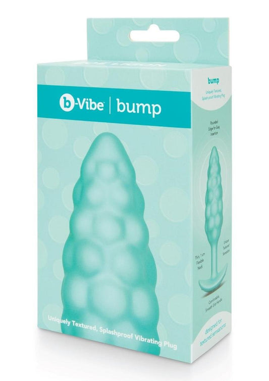 B-Vibe Bump Textured Rechargeable Silicone Anal Plug - Green/Mint Green