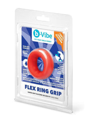 cock ring stretched to show elasticity
