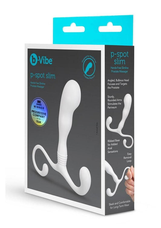 B-Vibe P-Spot Slim Prostate Massager - White
