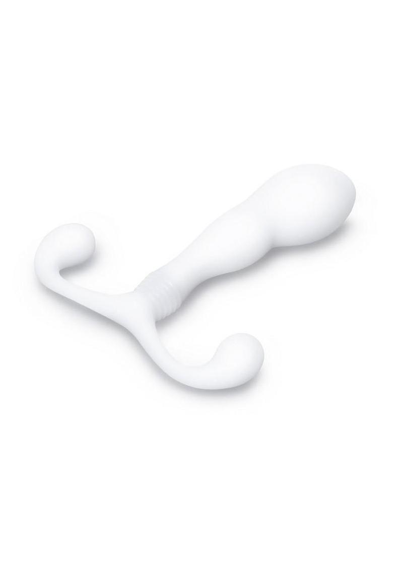 prostate massager with ribbed stem texture