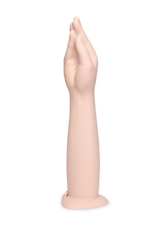 Silicone hand fisting dildo with tapered fingers for deep penetration