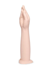 Silicone hand fisting dildo with tapered fingers for deep penetration