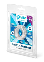 cock ring stretched to show elasticity