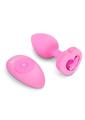 B-Vibe Vibrating Heart Shape Jewel Rechargeable Silicone Anal Plug with Remote