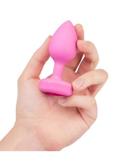 B-Vibe Vibrating Heart Shape Jewel Rechargeable Silicone Anal Plug with Remote