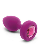 B-Vibe Vibrating Jewel Plug Rechargeable Silicone Anal Plug with Remote