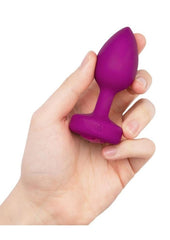 B-Vibe Vibrating Jewel Plug Rechargeable Silicone Anal Plug with Remote