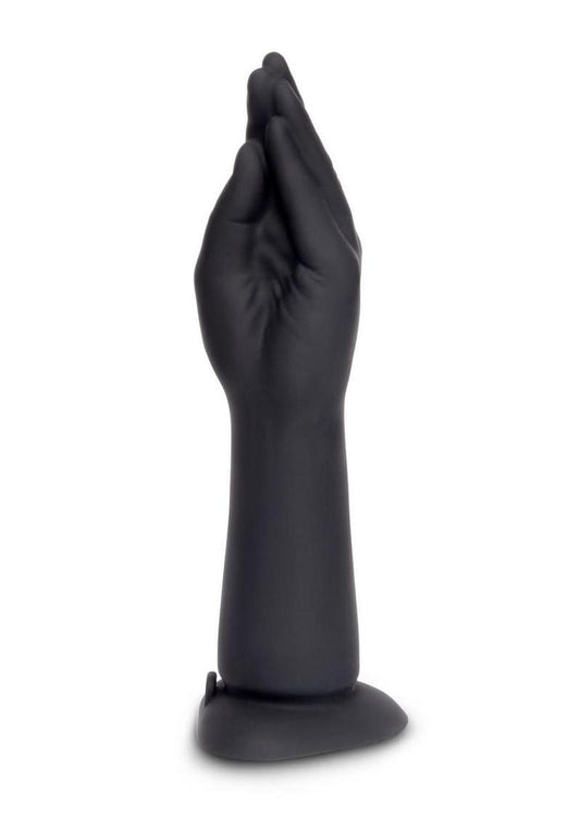 b-vibe vibrating silicone fisting dildo with hand shaped lifelike design