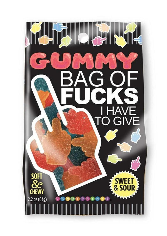Bag of fucks gummy candy hilarious edible joke perfect for adult humor gift baskets or cheeky novelty party favor tasty and bold sweets