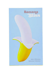 Banana Bliss Mini Silicone Rechargeable Banana Vibrator with Clitoral Stimulator - Yellow