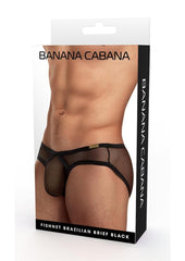 Banana Cabana Bikini Mesh - Black - Large/XLarge