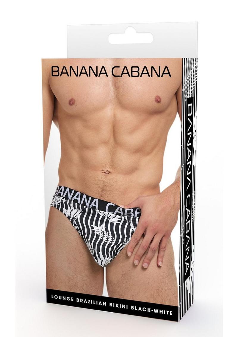 Banana Cabana Bikini - Black/White - Medium/Small