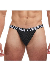 Banana Cabana Poly Jock - Black - Medium/Small