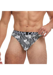 Banana Cabana Thong - Black/White - Large/XLarge