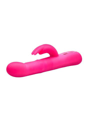 Bang! Come Hither Beaded Rechargeable Silicone Rabbit Vibrator - Pink