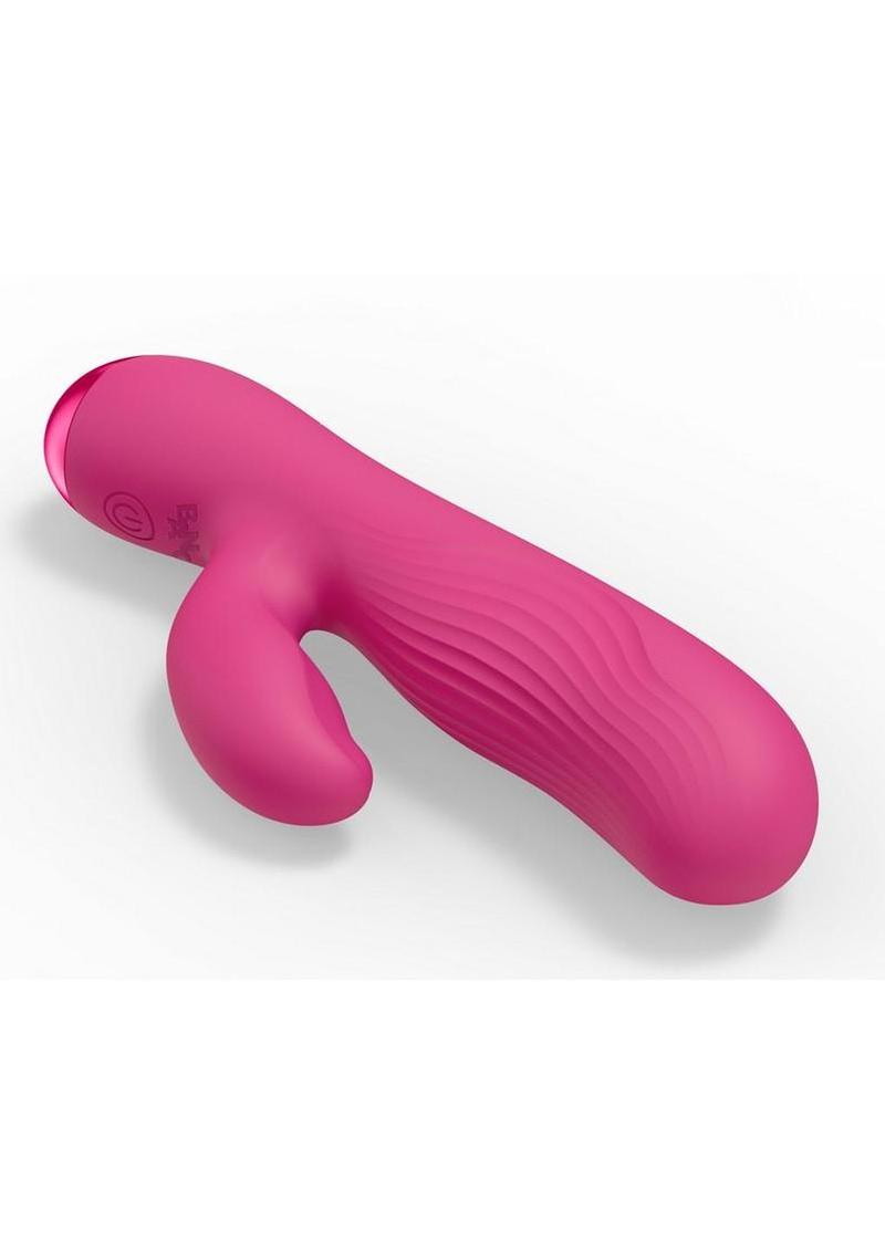 rose pink ribbed rabbit vibrator