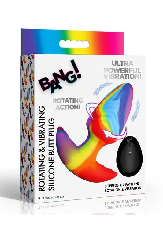 rainbow silicone anal plug with dual action