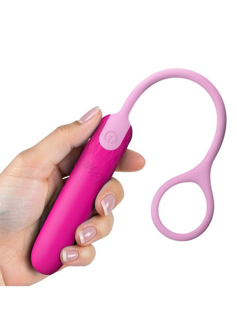 pink waterproof bullet with finger loop