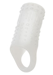 Close-up of liquid silicone enhancer showing smooth, soft, and body-safe construction